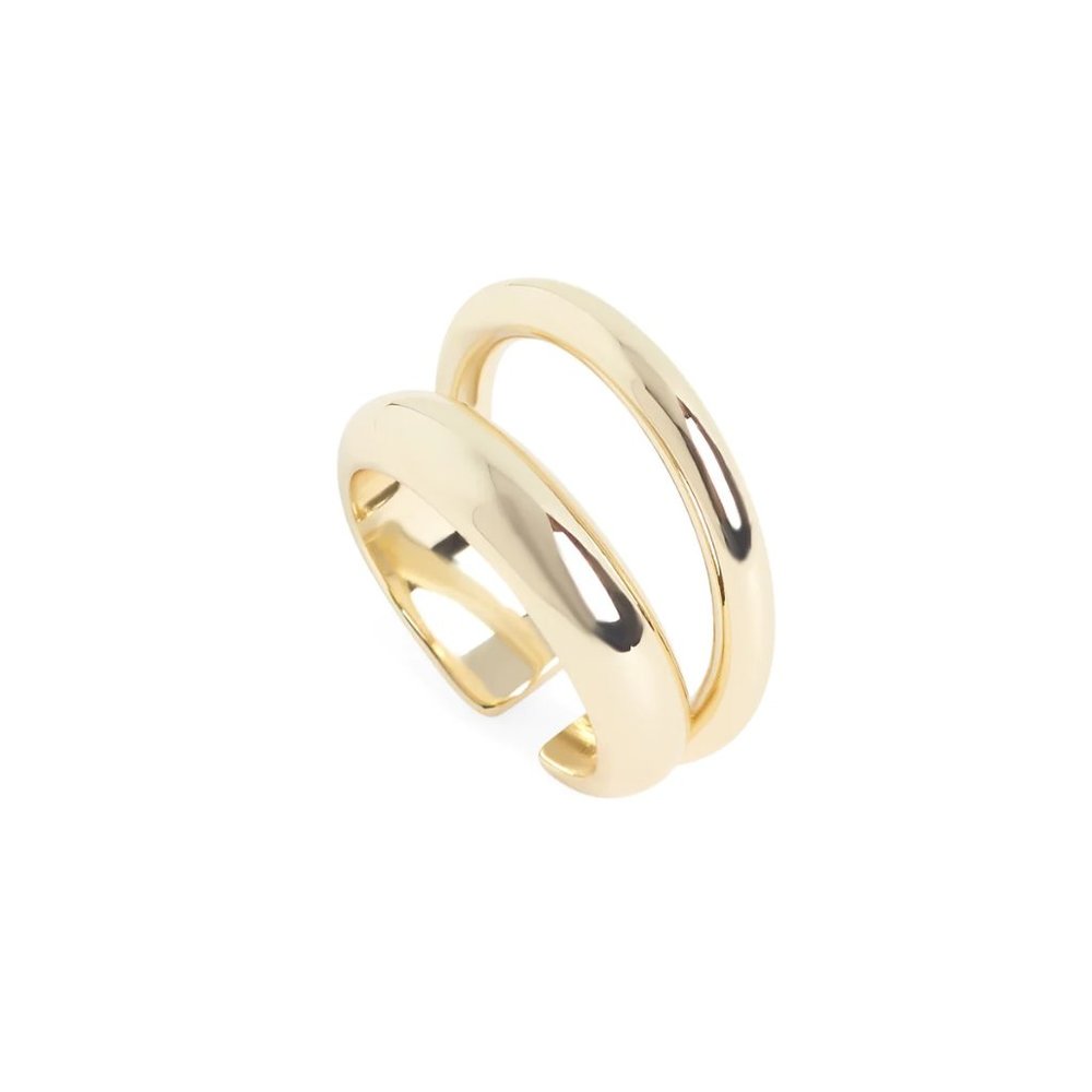 Loren Stewart x Curateur Deux Open Band Gold Plated Ring size 7 New